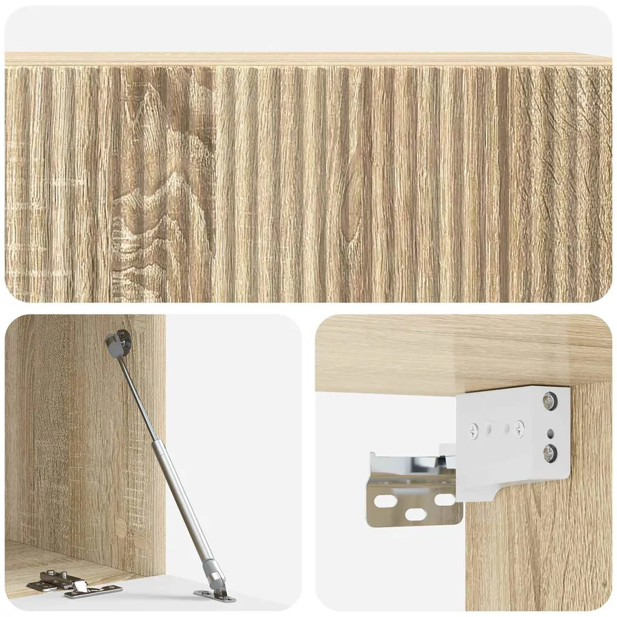 Meuble TV mural Chêne Sonoma 98 x 41 x 30 cm Bois d'ingénierie - 9