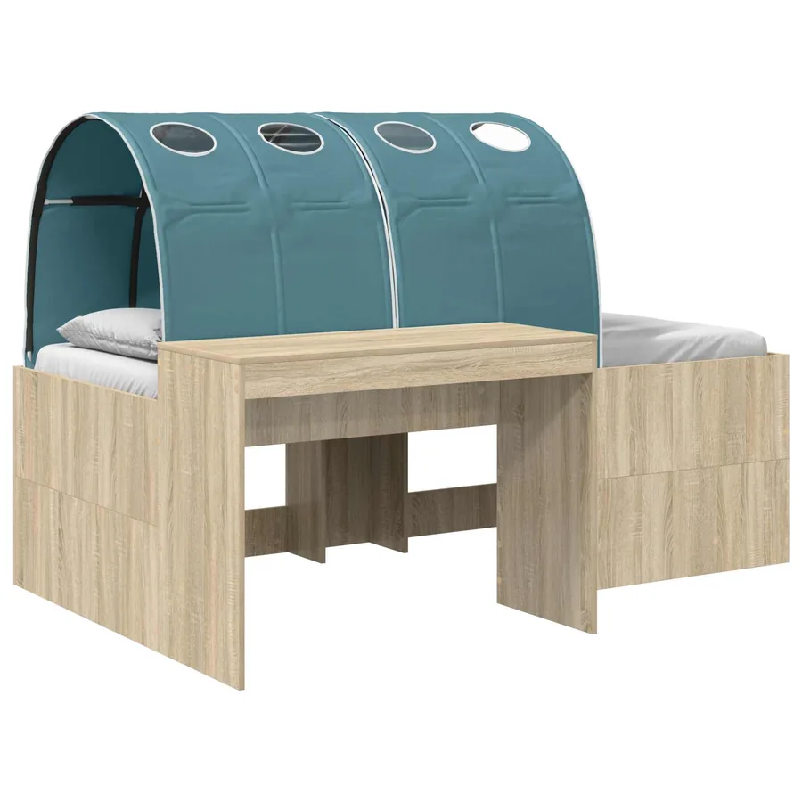 Lit haut pour enfants avec bureau 3 pc Bois d'ingénierie - 2
