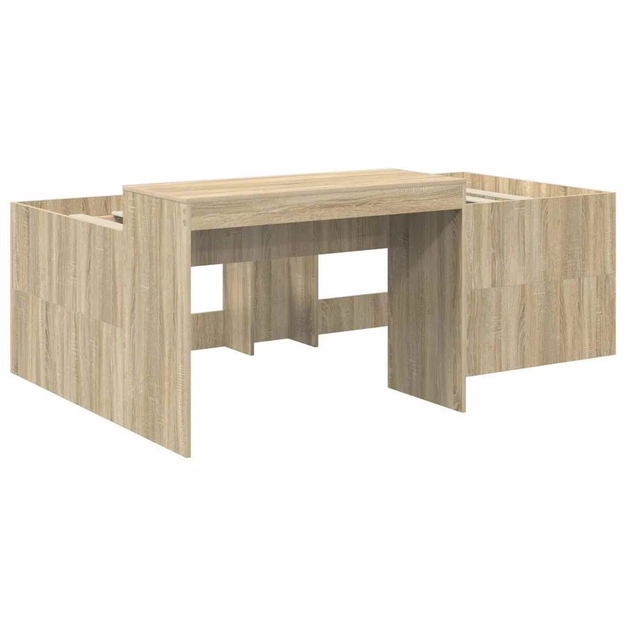 Lit haut pour enfants avec bureau 3 pc Bois d'ingénierie - 4