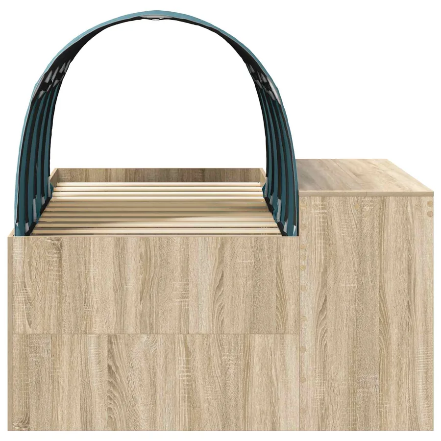 Lit haut pour enfants avec bureau 3 pc Bois d'ingénierie - 7