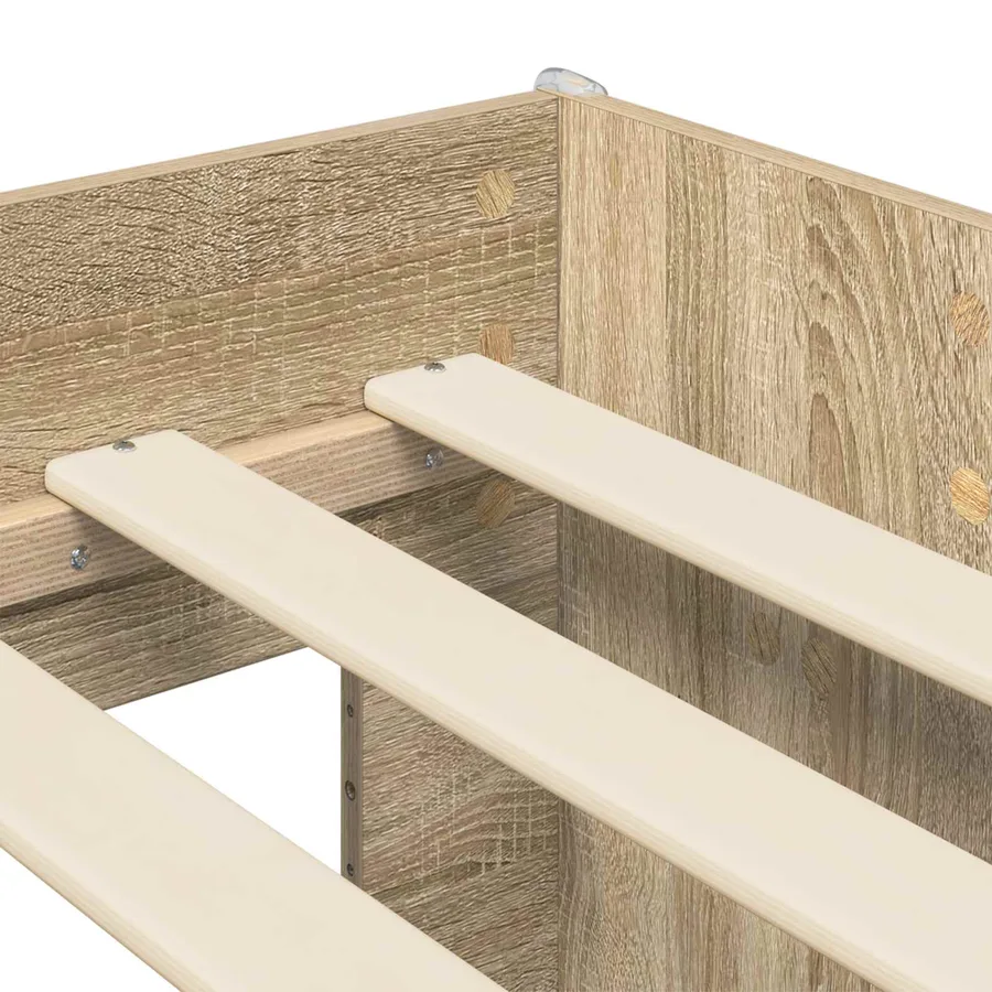 Lit haut pour enfants avec bureau Chêne Sonoma - 6
