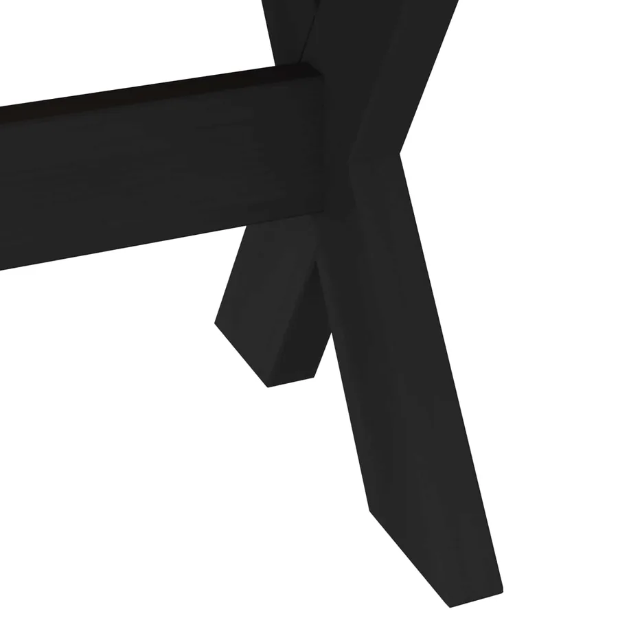 Banc de salle à manger NOAIN 120 x 41 x 45 cm Pin massif Noir - 6