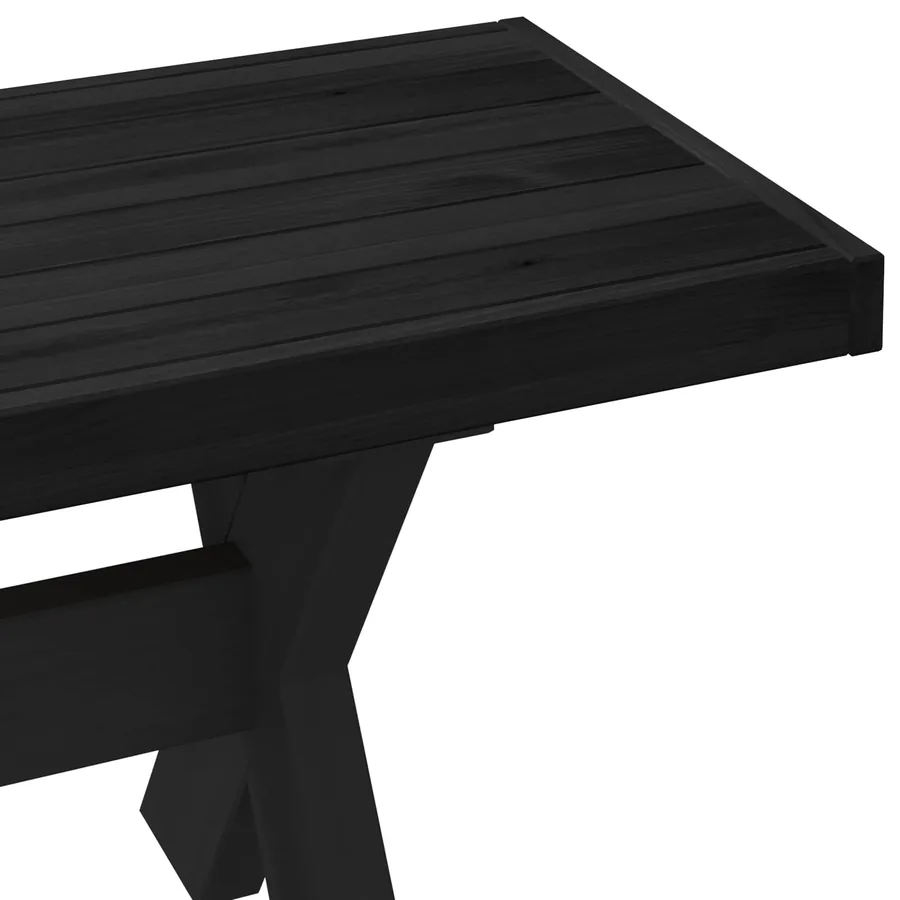 Banc de salle à manger NOAIN 120 x 41 x 45 cm Pin massif Noir - 7