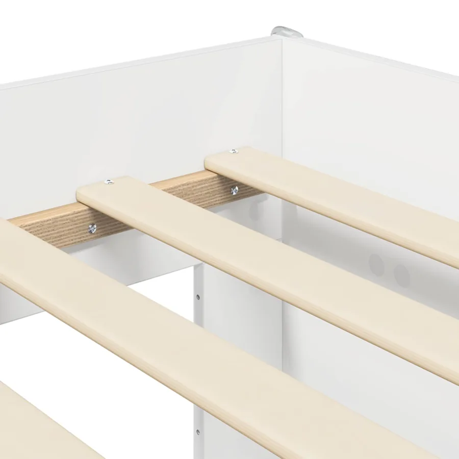 Lit haut pour enfants avec bureau Blanc Bois d'ingénierie - 6