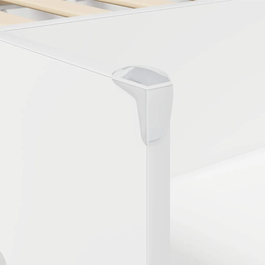 Lit haut pour enfants avec bureau Blanc Bois d'ingénierie - 7