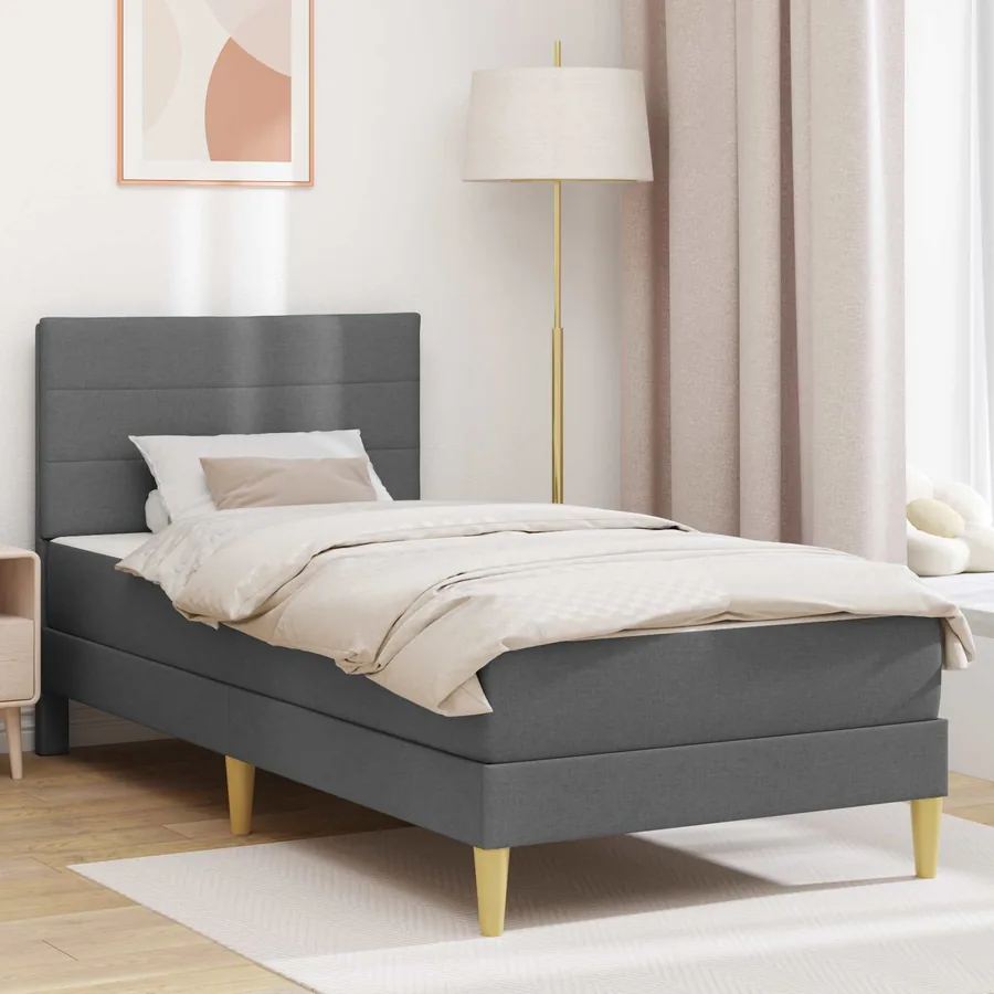 Cadre de lit Gris foncé 80 x 200 cm Polyester