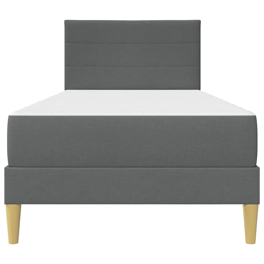 Cadre de lit Gris foncé 80 x 200 cm Polyester - 6