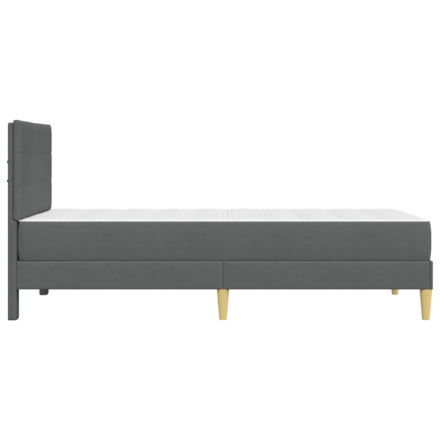 Cadre de lit Gris foncé 80 x 200 cm Polyester - 7