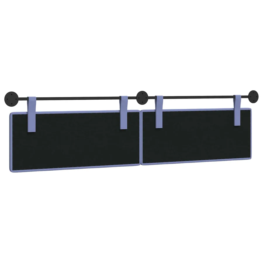 Tête de lit suspendue Bleu denim Tissu - 7
