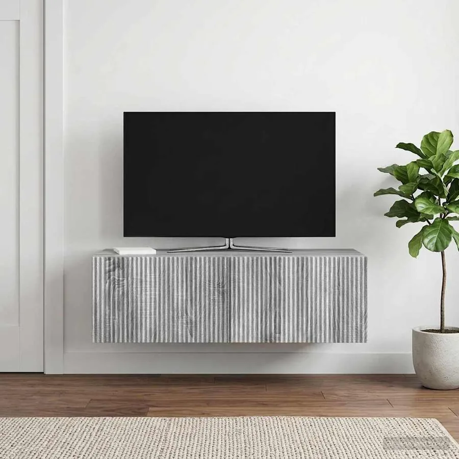 Meuble TV mural Sonoma gris 98 x 41 x 30 cm Bois d'ingénierie