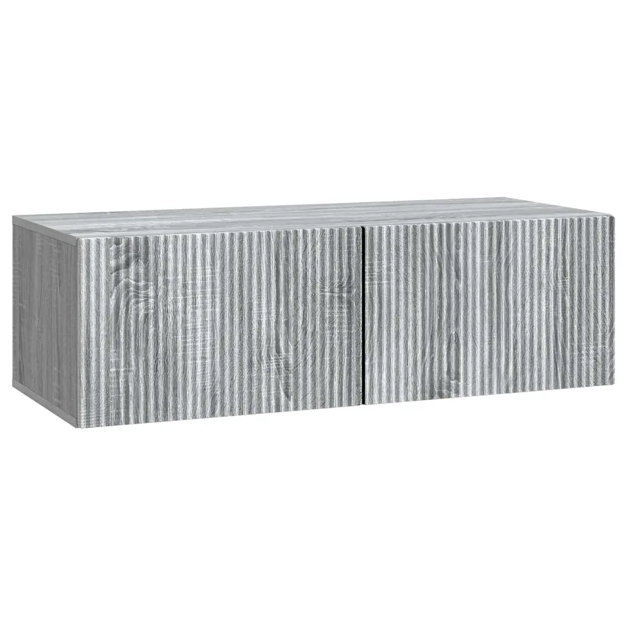 Meuble TV mural Sonoma gris 98 x 41 x 30 cm Bois d'ingénierie - 2