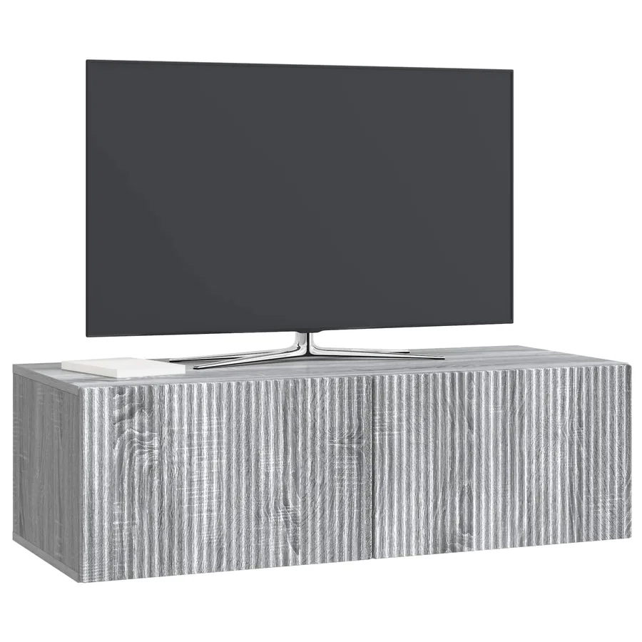 Meuble TV mural Sonoma gris 98 x 41 x 30 cm Bois d'ingénierie - 3