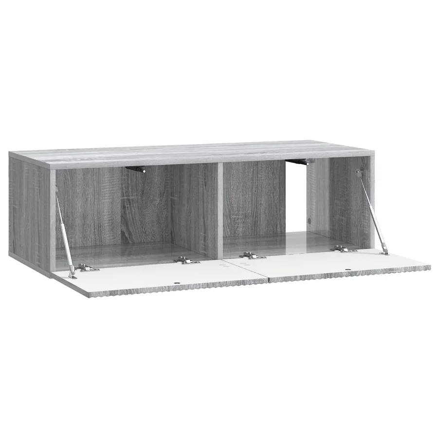 Meuble TV mural Sonoma gris 98 x 41 x 30 cm Bois d'ingénierie - 5