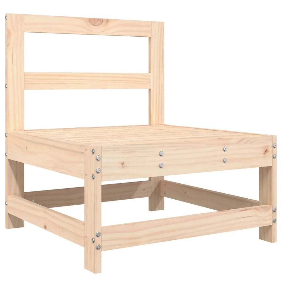 Canapés centraux de jardin 2 pcs bois de pin massif - 3