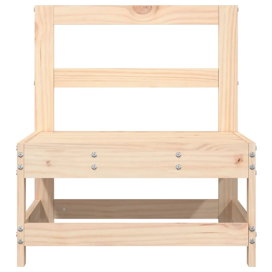 Canapés centraux de jardin 2 pcs bois de pin massif - 4