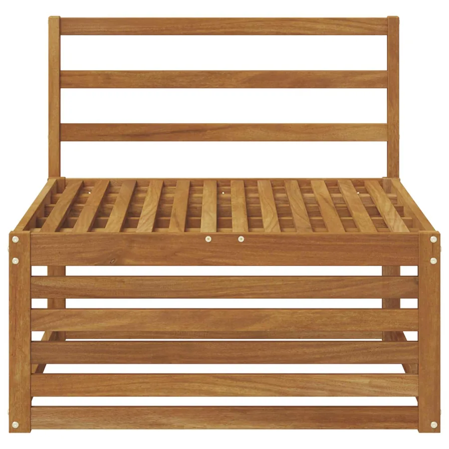 Sofa de milieu extérieur Bois d'Acacia Massif Naturel - 3