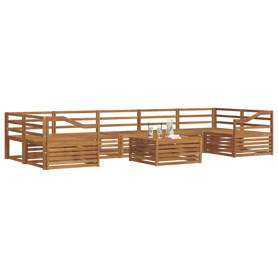 Ensemble de canapés d'extérieur 8 pcs Naturel - 3