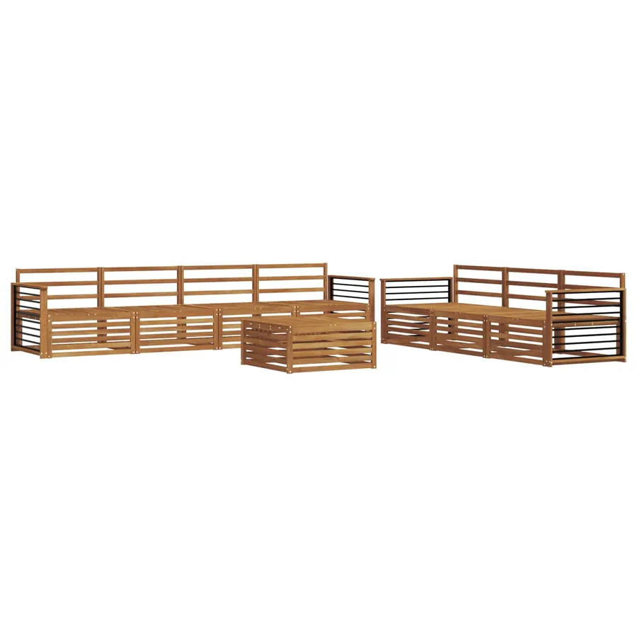 Ensemble de canapés d'extérieur 8 pcs Naturel - 2