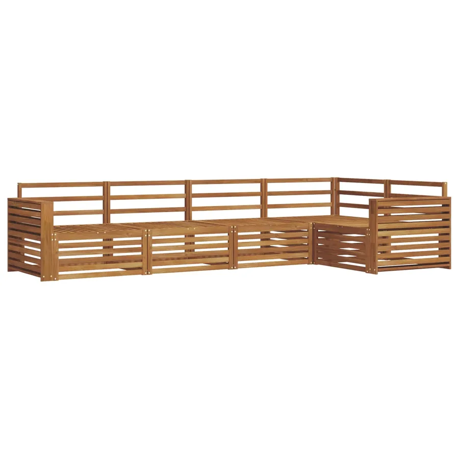 Ensemble de canapés d'extérieur 5 pcs Naturel - 2