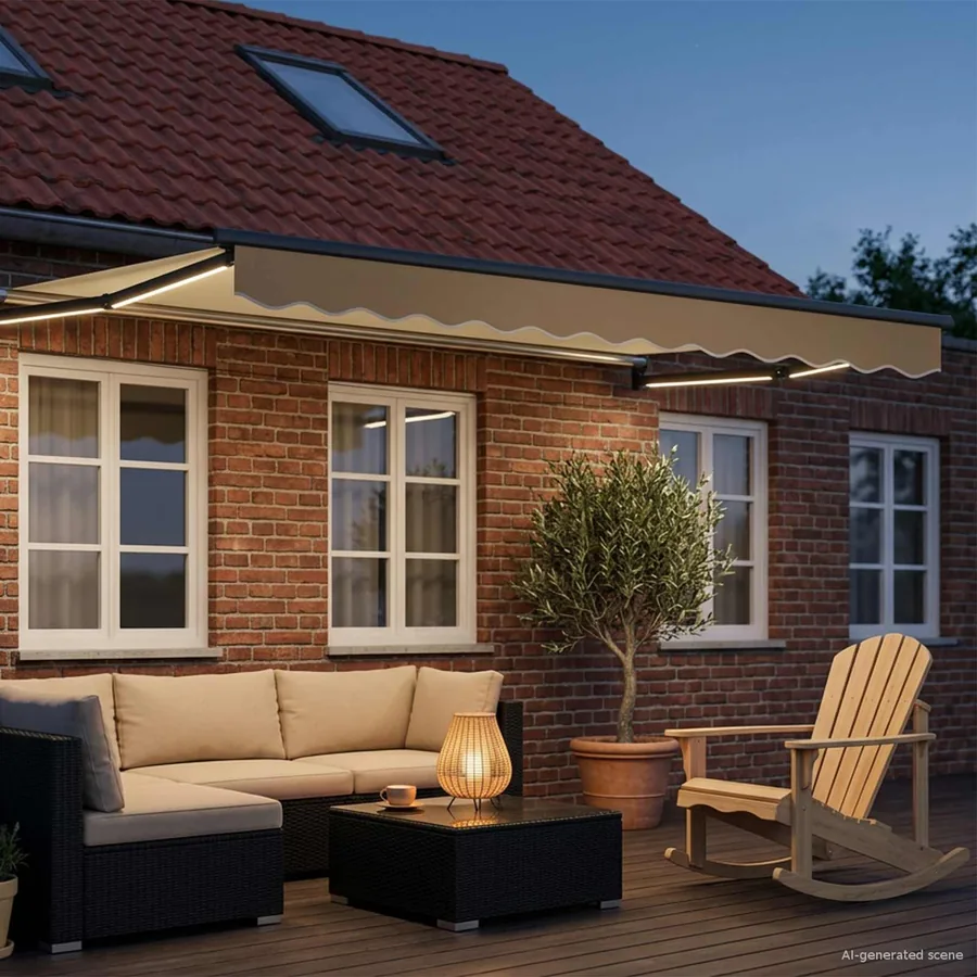 Auvent rétractable électrique Crème 2,5 x 2 m - 3