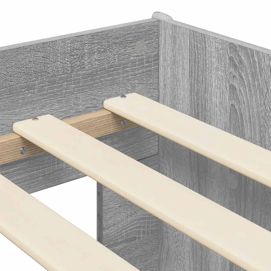 Lit haut pour enfants avec bureau Sonoma gris Bois d'ingénierie - 6