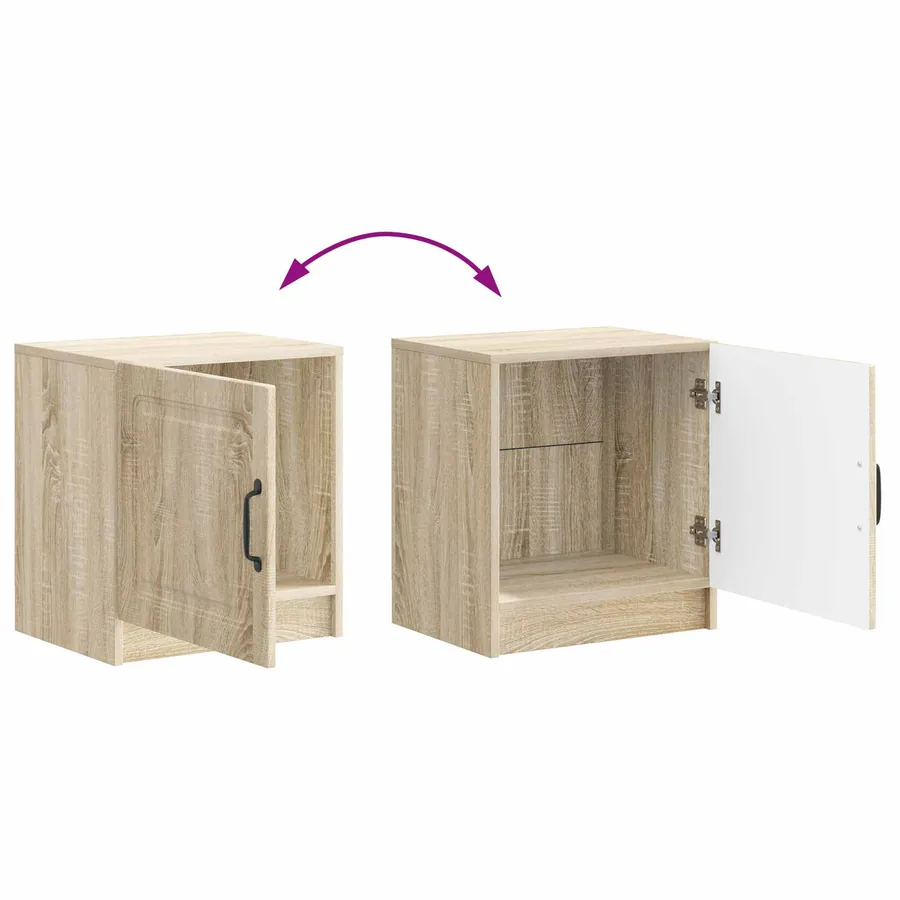 Cabinet de chevet 2 pcs Chêne Sonoma 43 x 34,5 x 47 cm - 12