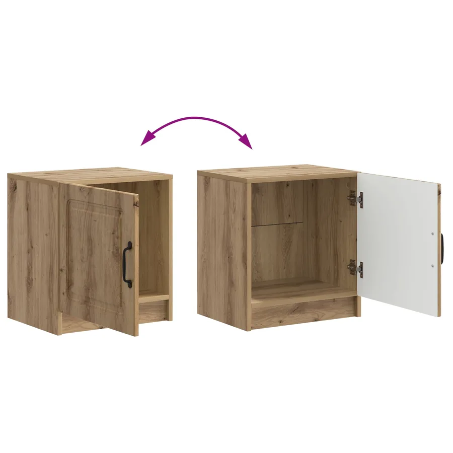 Cabinet de chevet 2 pc Chêne artisanal 43 x 34,5 x 47 cm - 12