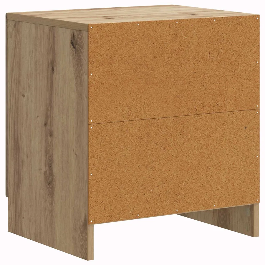 Cabinet de chevet 2 pc Chêne artisanal 43 x 34,5 x 47 cm - 9