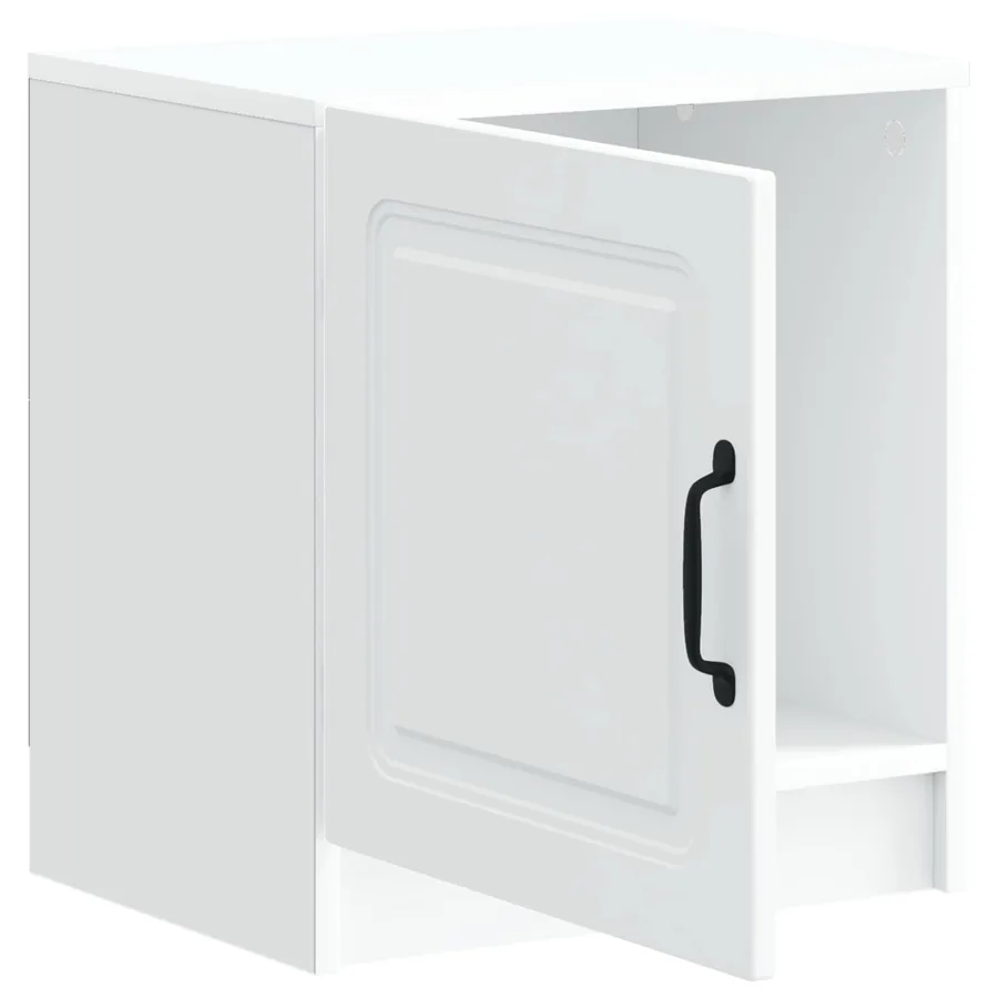 Cabinet de chevet Blanc 43 x 34,5 x 47 cm Bois d'ingénierie - 4