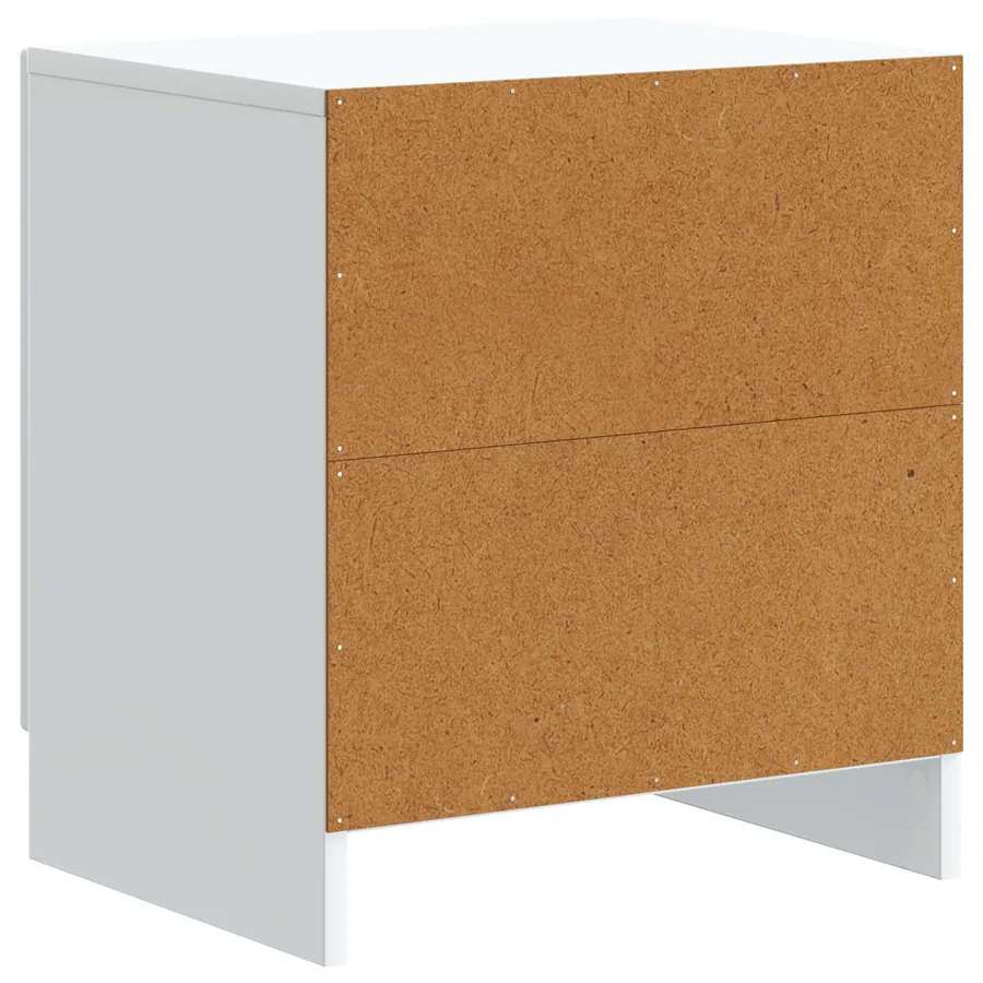 Cabinet de chevet Blanc 43 x 34,5 x 47 cm Bois d'ingénierie - 7