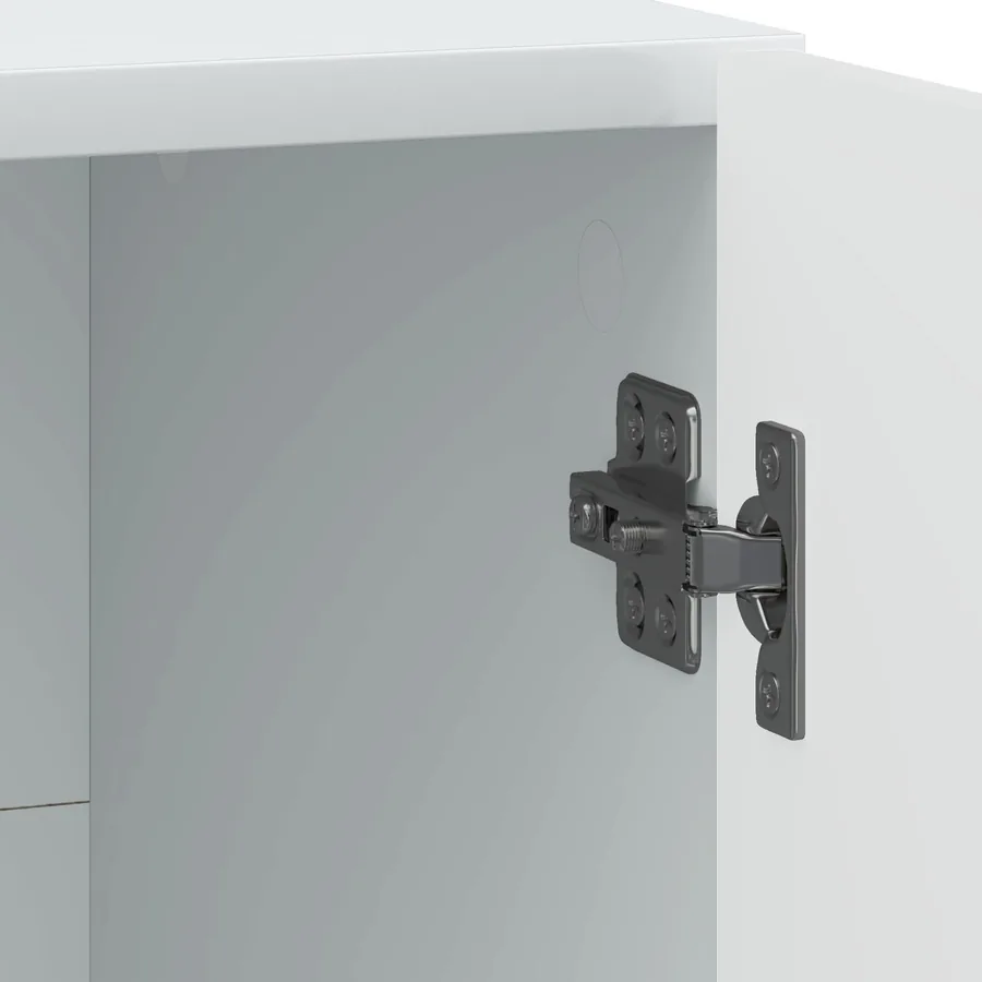Cabinet de chevet Blanc 43 x 34,5 x 47 cm Bois d'ingénierie - 9
