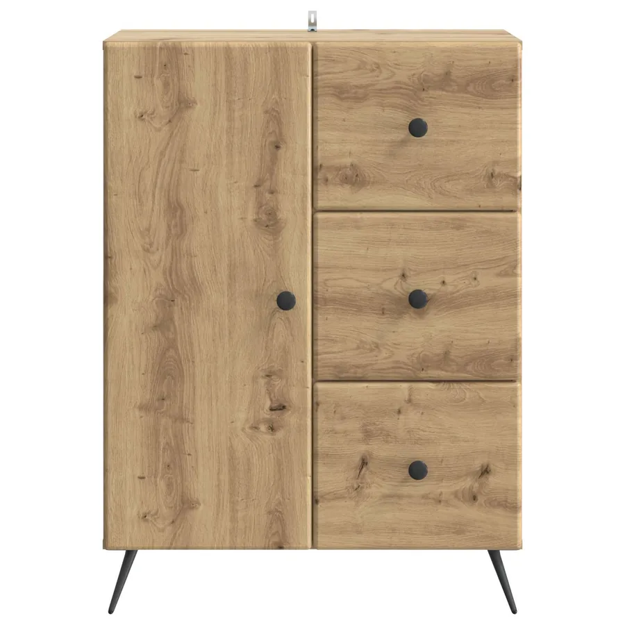 Buffet Chêne artisanal 66 x 34,5 x 90 cm Bois d'ingénierie - 6