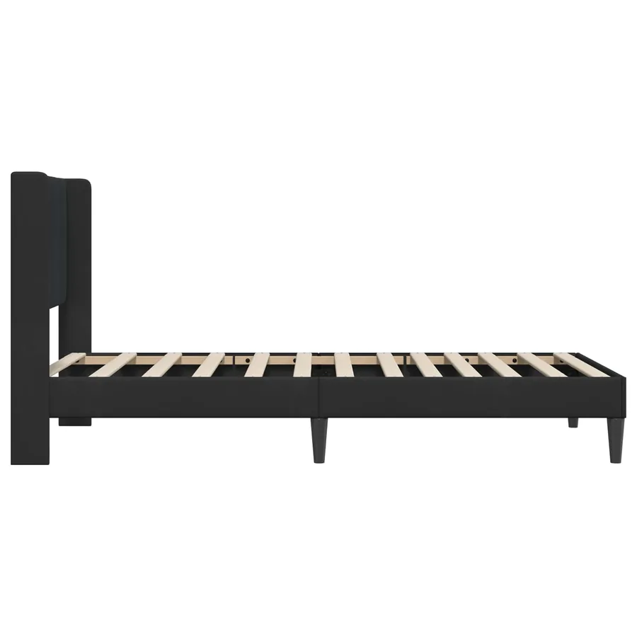 Cadre de lit avec tête de lit Noir 90 x 200 cm Velours - 5