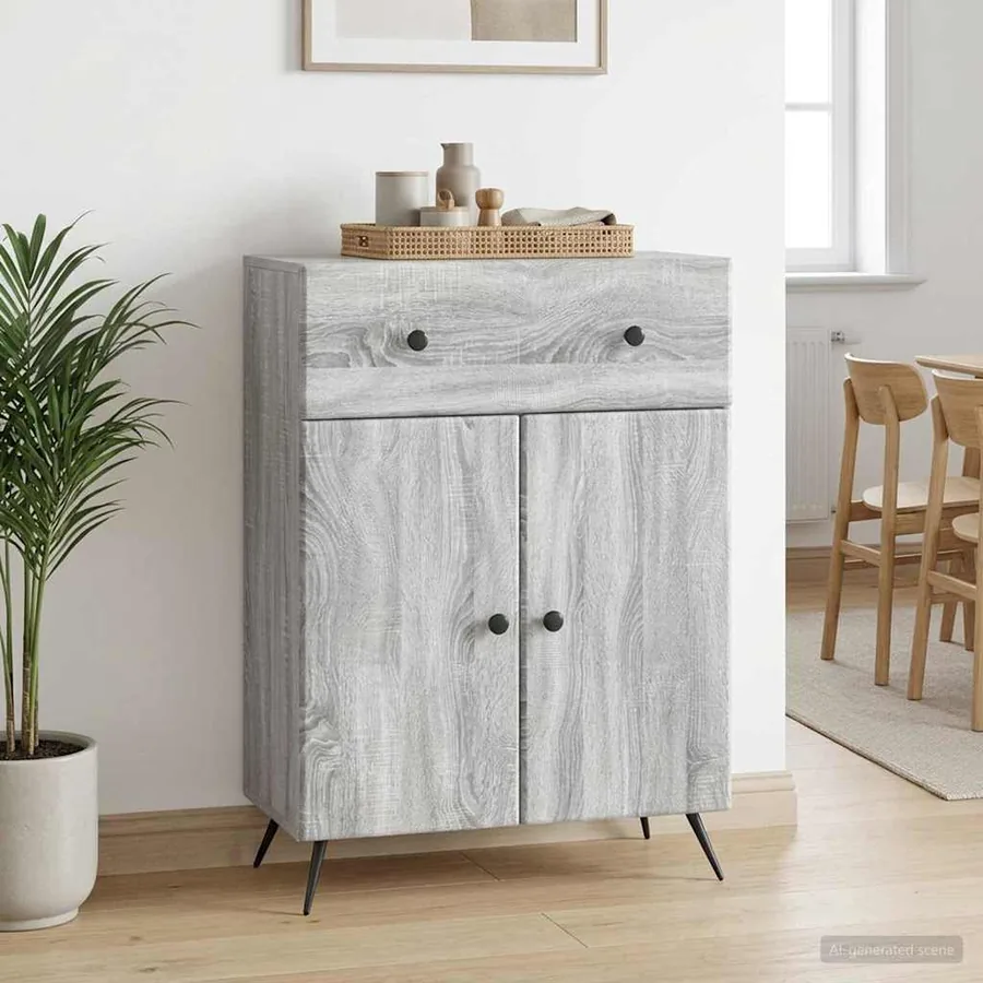 Buffet Sonoma gris 66 x 34,5 x 90 cm Bois d'ingénierie - 4