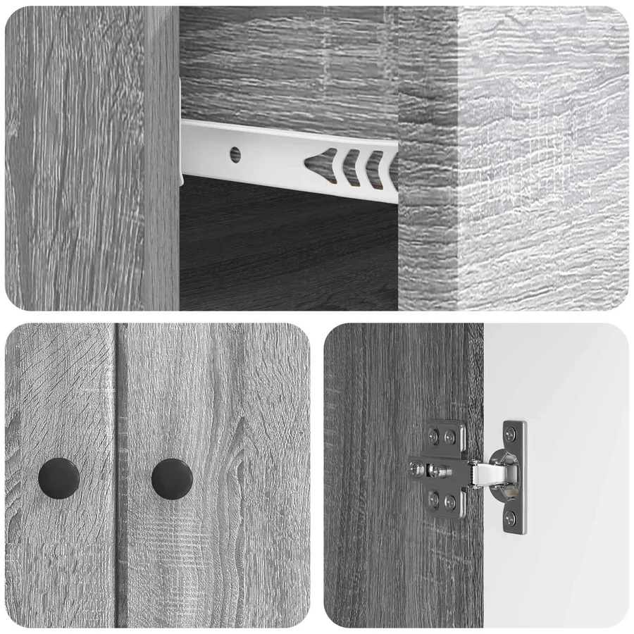Buffet Sonoma gris 66 x 34,5 x 90 cm Bois d'ingénierie - 9
