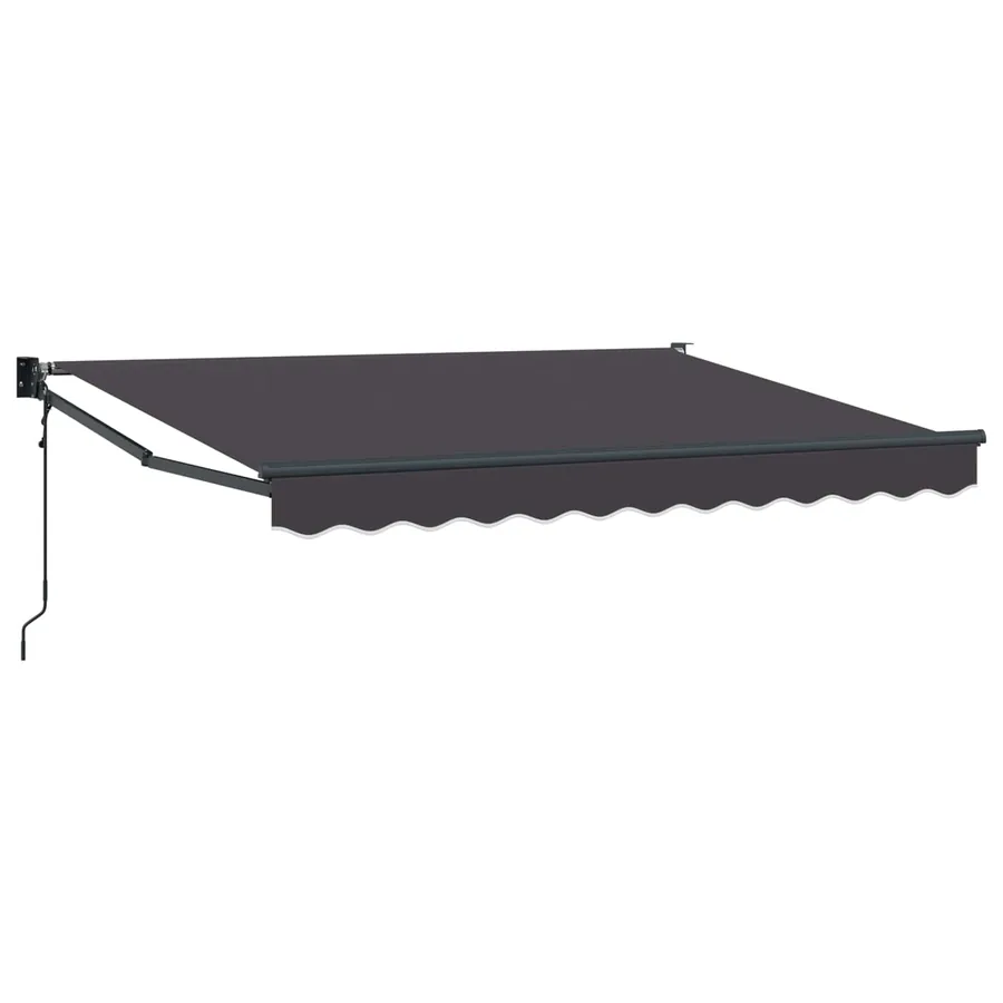 Auvent rétractable Anthracite 3,5 x 2 m Polyester et métal - 2
