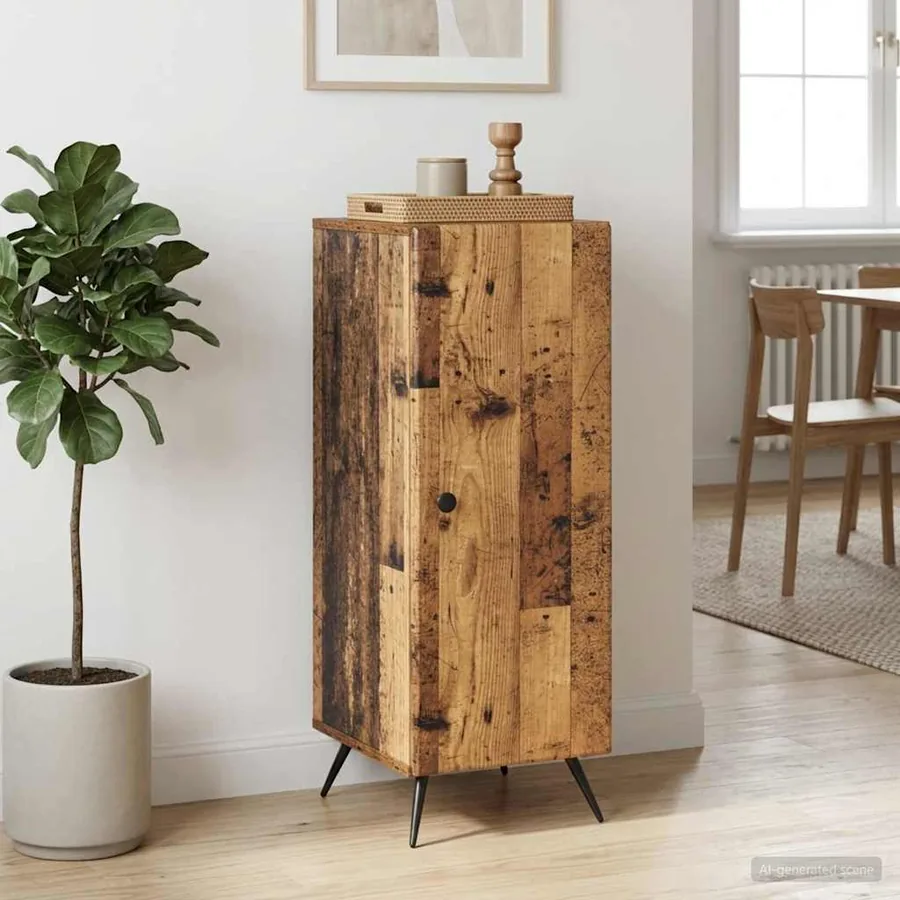 Buffet Bois ancien 33 x 34,5 x 90 cm Bois d'ingénierie