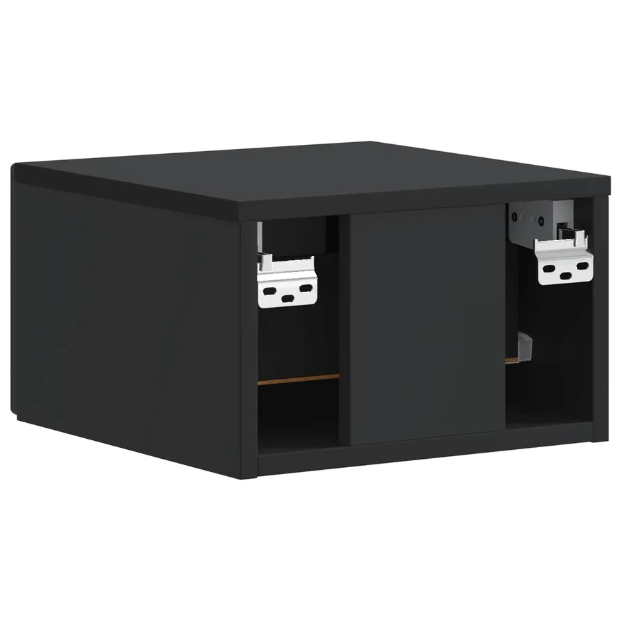 Cabinet de chevet mural 2 pcs Noir 33 x 34,5 x 20 cm - 9