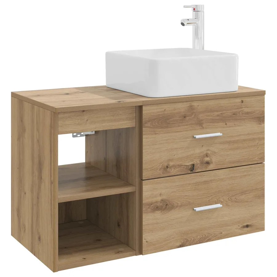 Ensemble de mobilier de salle de bain 2 pc Chêne artisanal - 2