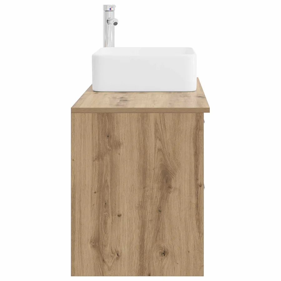 Ensemble de mobilier de salle de bain 2 pc Chêne artisanal - 5