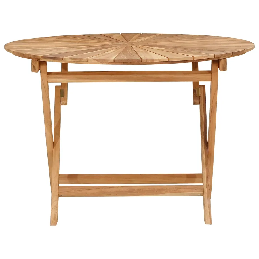 Table de jardin pliante Naturel Ø 110 x 75 cm - 3