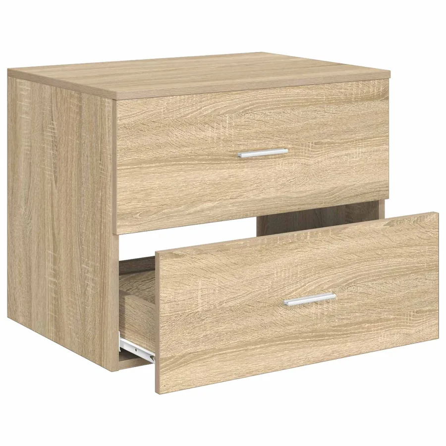 Meuble de Salle de Bain Suspendu Chêne Sonoma - 3