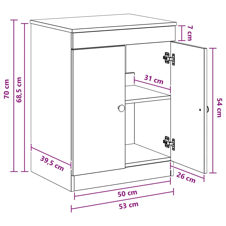 Armoire de salle de bain Blanc 54 x 41 x 70 cm - 9
