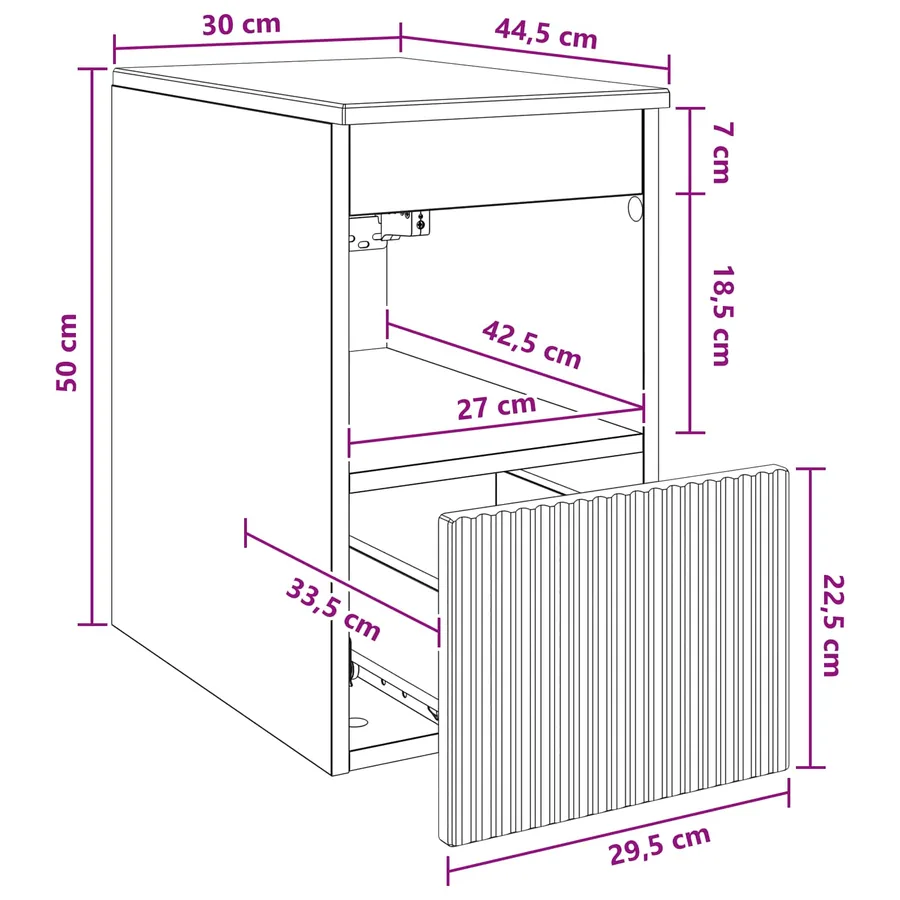 Armoire de salle de bain Sonoma gris 30 x 44,5 x 50 cm - 8