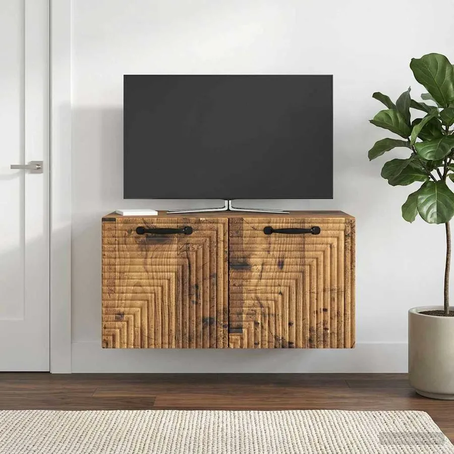 Meuble TV mural Bois ancien 59,5 x 31 x 30 cm Bois d'ingénierie - 4