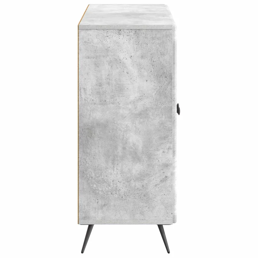 Buffet Gris béton 89 x 34,5 x 80 cm Bois d'ingénierie - 7