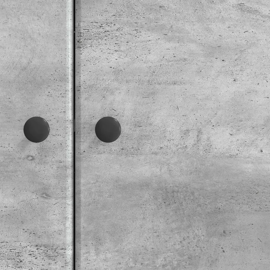 Buffet Gris béton 89 x 34,5 x 80 cm Bois d'ingénierie - 8