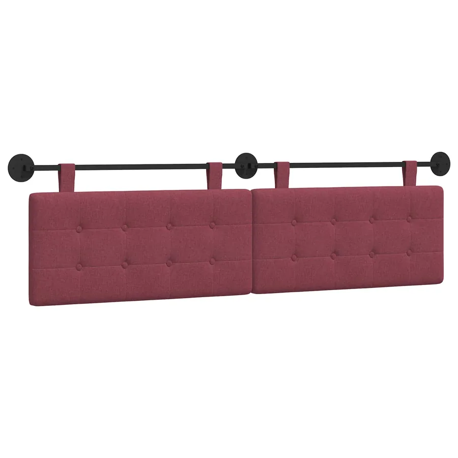 Tête de lit suspendue Bordeaux Tissu - 2