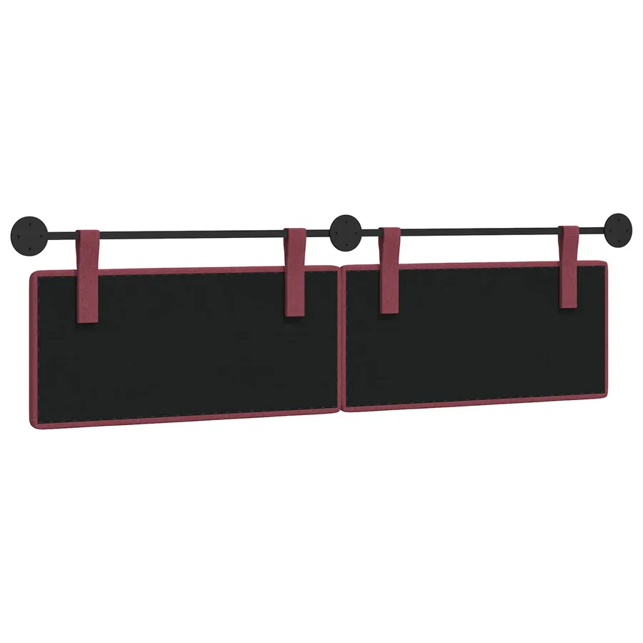 Tête de lit suspendue Bordeaux Tissu - 7