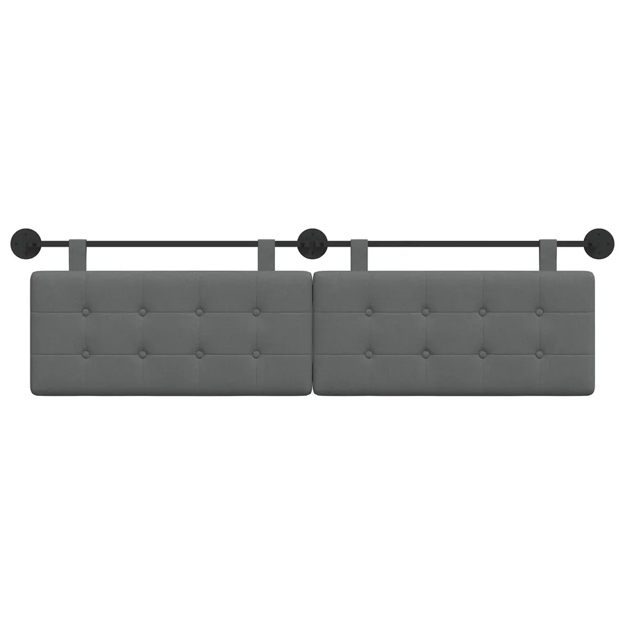 Tête de lit suspendue Gris foncé Tissu - 5